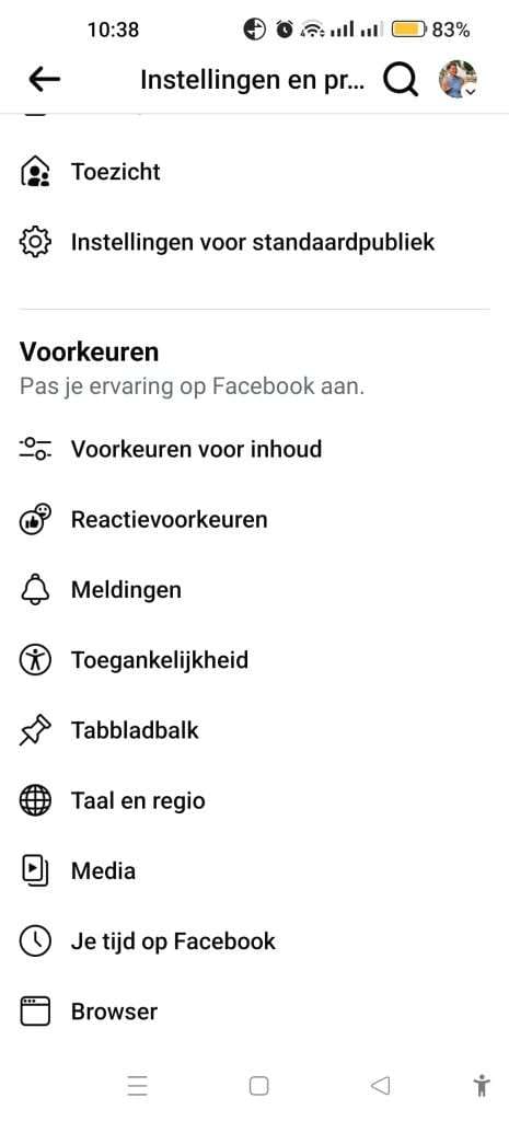 Facebook Browser uitzetten 2 2024